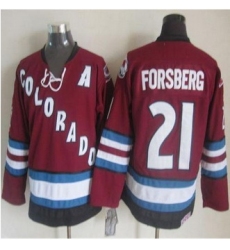Colorado Avalanche #21 Peter Forsberg Red CCM Throwback Stitched NHL Jersey