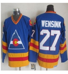 Colorado Avalanche #27 John Wensink Blue CCM Throwback Stitched NHL Jersey