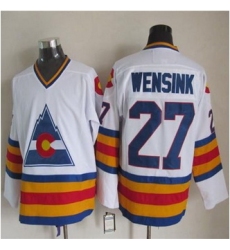 Colorado Avalanche #27 John Wensink White CCM Throwback Stitched NHL Jersey