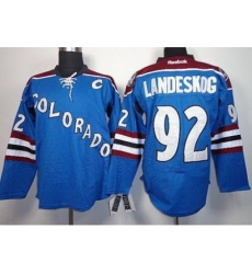 Colorado Avalanche 92 Gabriel Landeskog Blue NHL Jerseys