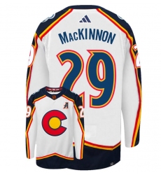 Men Colorado Avalanche Nathan MacKinnon #29 Retro Adidas Authentic Player Jersey