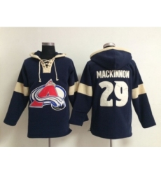 NHL Colorado Avalanche #29 Nathan MacKinnon blue jerseys(pullover hooded sweatshirt)