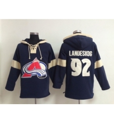 NHL Colorado Avalanche #92 Gabriel Landeskog blue jerseys(pullover hooded sweatshirt)