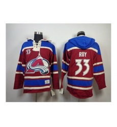 nhl jerseys Colorado Avalanche #33 roy red-blue[pullover hooded sweatshirt]