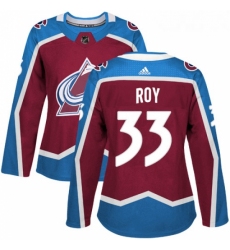Womens Adidas Colorado Avalanche 33 Patrick Roy Premier Burgundy Red Home NHL Jersey 