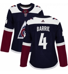 Womens Adidas Colorado Avalanche 4 Tyson Barrie Authentic Navy Blue Alternate NHL Jersey 