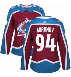 Womens Adidas Colorado Avalanche 94 Andrei Mironov Premier Burgundy Red Home NHL Jersey 