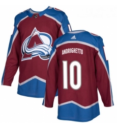 Youth Adidas Colorado Avalanche 10 Sven Andrighetto Authentic Burgundy Red Home NHL Jersey 