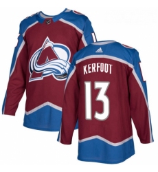 Youth Adidas Colorado Avalanche 13 Alexander Kerfoot Authentic Burgundy Red Home NHL Jersey 
