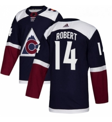 Youth Adidas Colorado Avalanche 14 Rene Robert Authentic Navy Blue Alternate NHL Jersey 