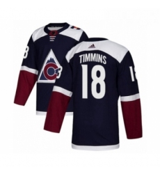 Youth Adidas Colorado Avalanche 18 Conor Timmins Premier Navy Blue Alternate NHL Jersey 