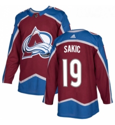 Youth Adidas Colorado Avalanche 19 Joe Sakic Authentic Burgundy Red Home NHL Jersey 