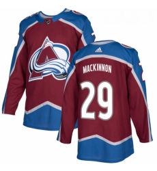 Youth Adidas Colorado Avalanche 29 Nathan MacKinnon Authentic Burgundy Red Home NHL Jersey 