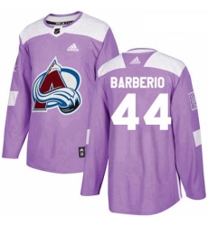 Youth Adidas Colorado Avalanche 44 Mark Barberio Authentic Purple Fights Cancer Practice NHL Jersey 