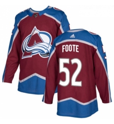 Youth Adidas Colorado Avalanche 52 Adam Foote Premier Burgundy Red Home NHL Jersey 
