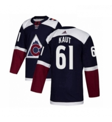 Youth Adidas Colorado Avalanche 61 Martin Kaut Premier Navy Blue Alternate NHL Jersey 