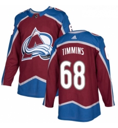 Youth Adidas Colorado Avalanche 68 Conor Timmins Premier Burgundy Red Home NHL Jersey 