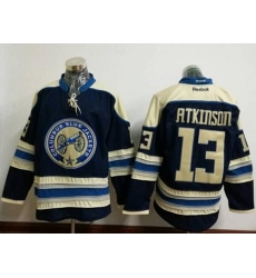 Blue Jackets #13 Cam Atkinson Navy Blue Alternate Stitched NHL Jersey
