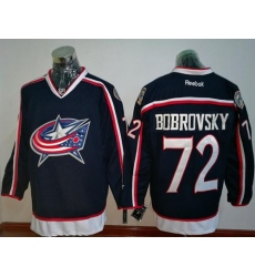 Blue Jackets #72 Sergei Bobrovsky Navy Blue Home Stitched NHL Jersey