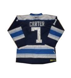 Columbus Blue Jackets #7 Jeff Carter Dark Blue Third Hockey NHL Jerseys