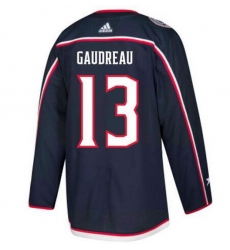 Men Adidas Columbus Blue Jackets 13 Johnny Gaudreau Premier Navy Blue Home NHL Jersey