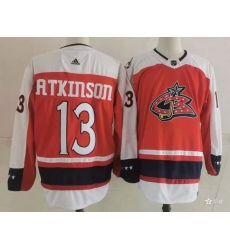 Men Columbus Blue Jackets 13 Cam Atkinson Orange 2021 Retro Stitched NHL Jersey