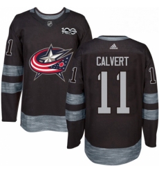 Mens Adidas Columbus Blue Jackets 11 Matt Calvert Premier Black 1917 2017 100th Anniversary NHL Jersey 