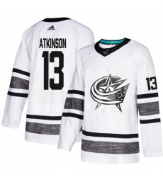 Mens Adidas Columbus Blue Jackets 13 Cam Atkinson White 2019 All Star Game Parley Authentic Stitched NHL Jersey 