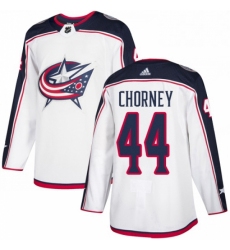Mens Adidas Columbus Blue Jackets 44 Taylor Chorney Authentic White Away NHL Jersey 
