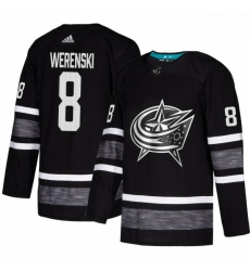 Mens Adidas Columbus Blue Jackets 8 Zach Werenski Black 2019 All Star Game Parley Authentic Stitched NHL Jersey 