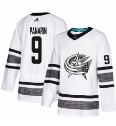 Mens Adidas Columbus Blue Jackets 9 Artemi Panarin White 2019 All Star Game Parley Authentic Stitched NHL Jersey 