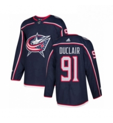 Mens Adidas Columbus Blue Jackets 91 Anthony Duclair Premier Navy Blue Home NHL Jersey 