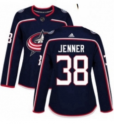 Womens Adidas Columbus Blue Jackets 38 Boone Jenner Premier Navy Blue Home NHL Jersey 