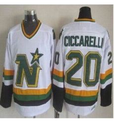 Dallas Stars #20 Dino Ciccarelli White CCM Throwback Stitched NHL Jersey