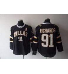 Dallas Stars 91 Brad Richards With A Patch Black Hockey Jersey
