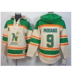 Dalls Stars #9 Mike Modano Cream Stitched NHL Sawyer Hooded Sweatshirt