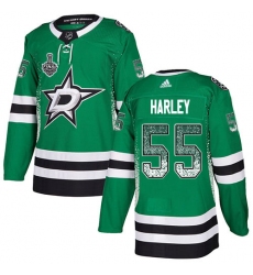 Men Adidas Dallas Stars 55 Thomas Harley Green Home Authentic Drift Fashion 2020 Stanley Cup Final Stitched NHL Jersey