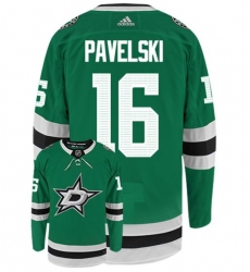 Men Adidas Dallas Starts 16 Joe Pavelski Authentic Green NHL Hockey Jersey