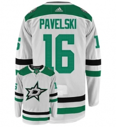 Men Adidas Dallas Starts 16 Joe Pavelski Authentic White Away NHL Hockey Jersey