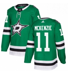 Mens Adidas Dallas Stars 11 Curtis McKenzie Authentic Green Home NHL Jersey 