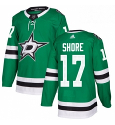 Mens Adidas Dallas Stars 17 Devin Shore Authentic Green Home NHL Jersey 