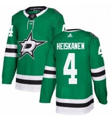Mens Adidas Dallas Stars 4 Miro Heiskanen Premier Green Home NHL Jersey 