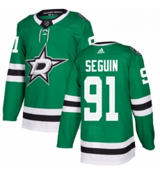 Mens Adidas Dallas Stars 91 Tyler Seguin Authentic Green Home NHL Jersey 