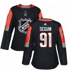 Womens Adidas Dallas Stars 91 Tyler Seguin Authentic Black 2018 All Star Central Division NHL Jersey 