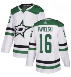 Stars #16 Joe Pavelski White Road Authentic Youth Stitched Hockey Jersey