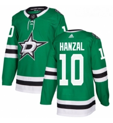 Youth Adidas Dallas Stars 10 Martin Hanzal Authentic Green Home NHL Jersey 