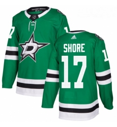 Youth Adidas Dallas Stars 17 Devin Shore Authentic Green Home NHL Jersey 