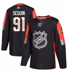 Youth Adidas Dallas Stars 91 Tyler Seguin Authentic Black 2018 All Star Central Division NHL Jersey 