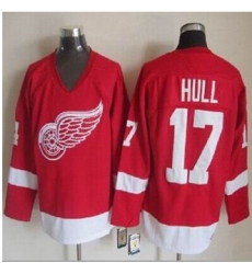 Detroit Red Wings #17 Brett Hull Red CCM Throwback Stitched NHL Jersey
