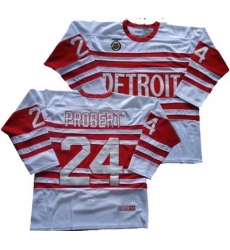 Detroit Red Wings #24 Nick probert white throwback ccm jerseys